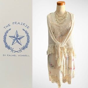 The Prairie by Rachel Ashwell Floral Babydoll dress w/eyelet lace bodice/trim- S